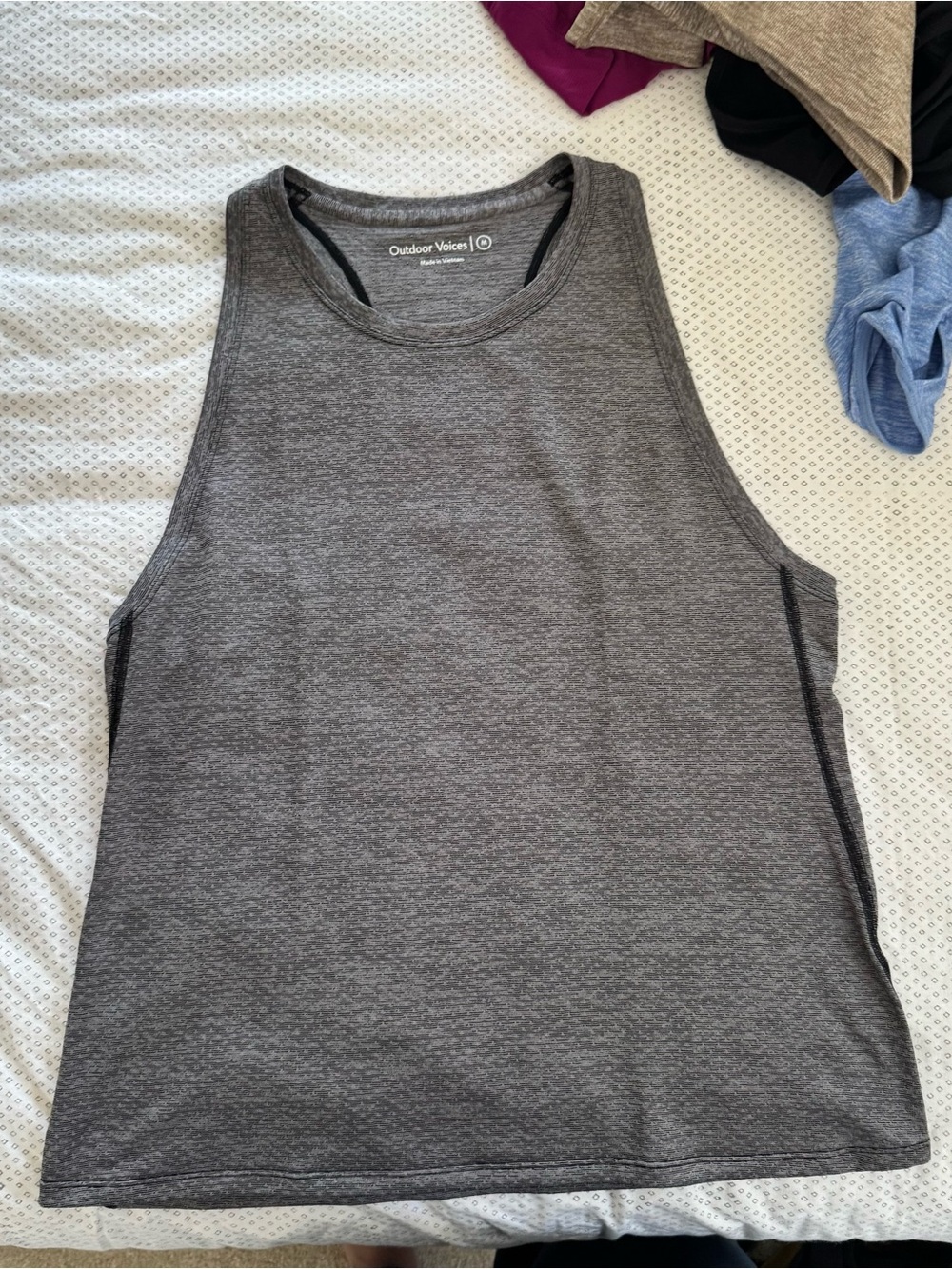 Outdoor Voices Charcoal Gray Athletic Tank Top